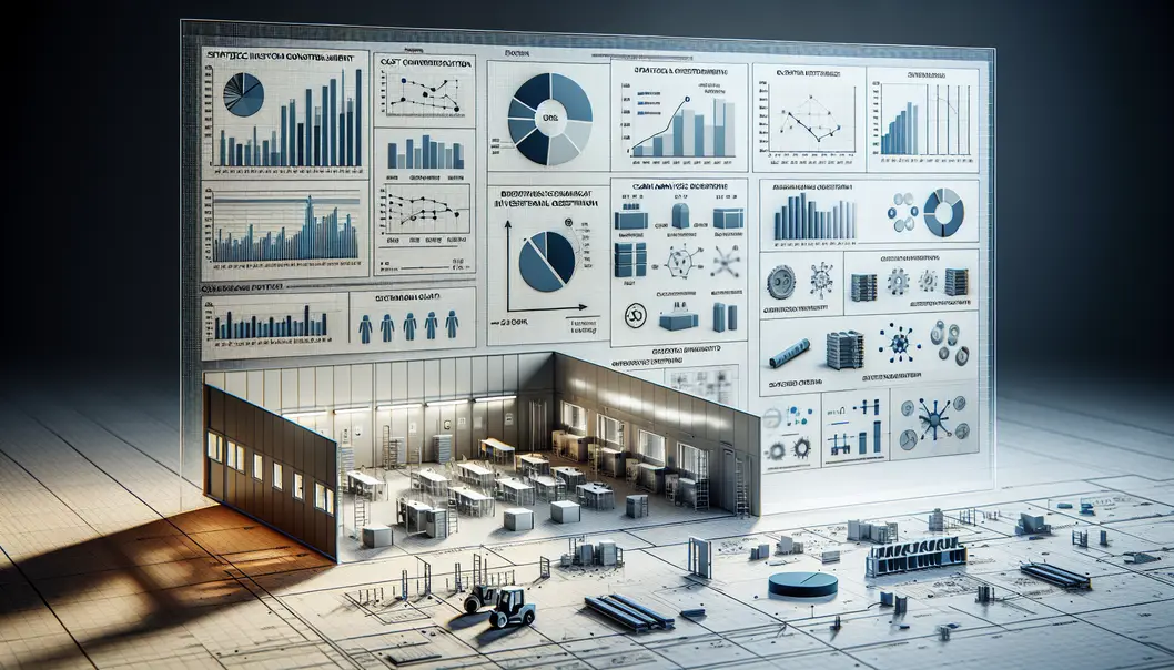 A blueprint illustrating an efficiently designed clean room.