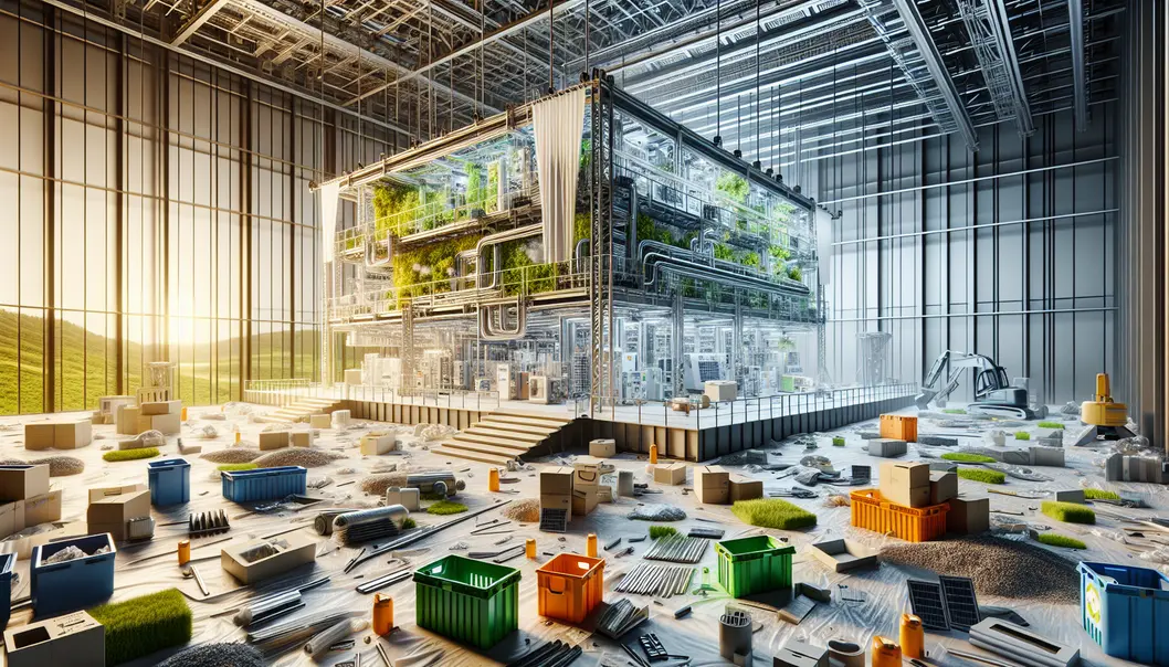 A blueprint illustrating an efficiently designed clean room.